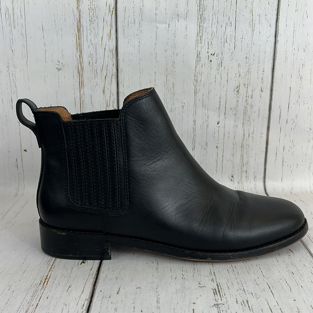 Madewell The Ainsley Chelsea Boot Black Leather Womens Size 9